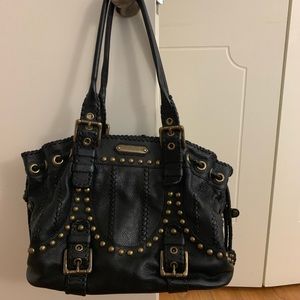 Isabella fiore black studded leather purse
